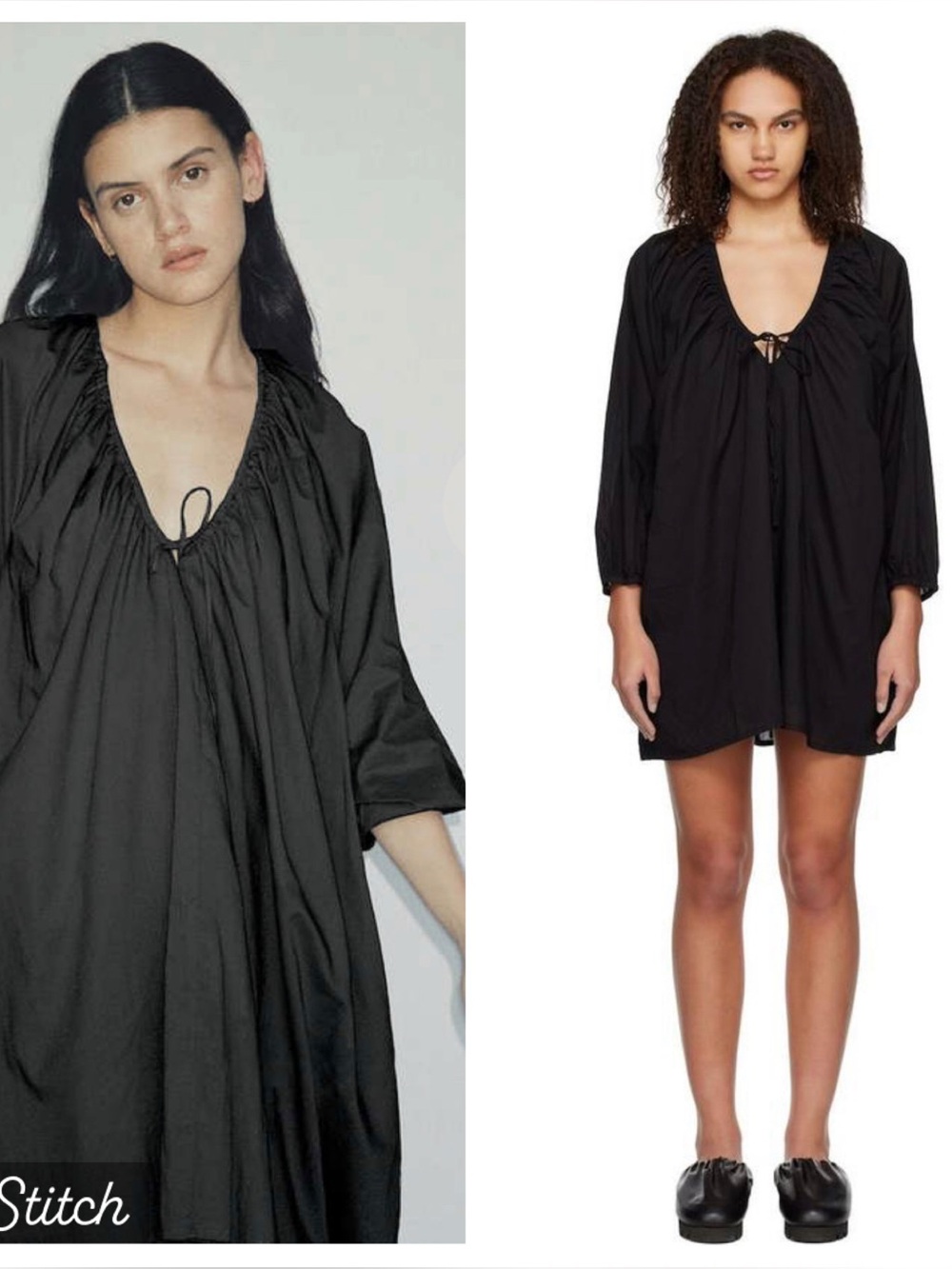 Deiji studios black “the hour” minidress
100% organic cotton